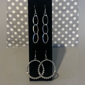 Two pairs pierced earrings